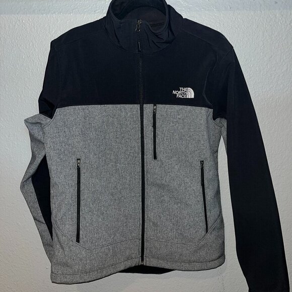 THE NORTH FACE Men's 100% Polyester Wind Jacket - Fleece Lined - Black & Gray -M - Picture 1 of 11